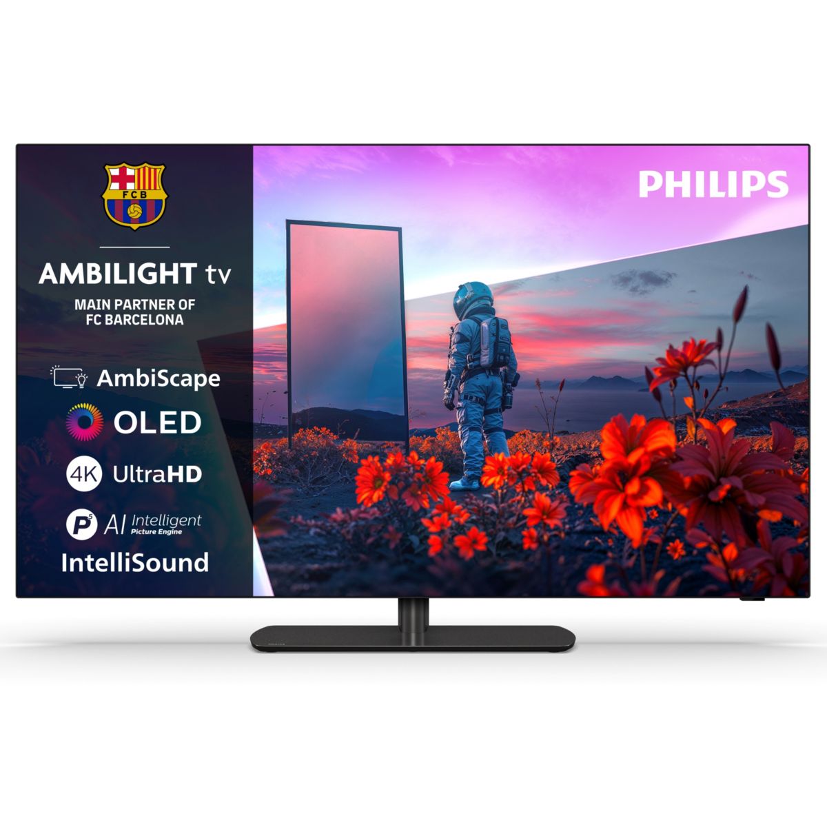 TV OLED 55OLED811 (2026) 55" (139 cm) 4K Ultra HD - Expérience Cinéma & Gaming, 120Hz, Ambilight, Smart TV couleur unique, PHILIPS