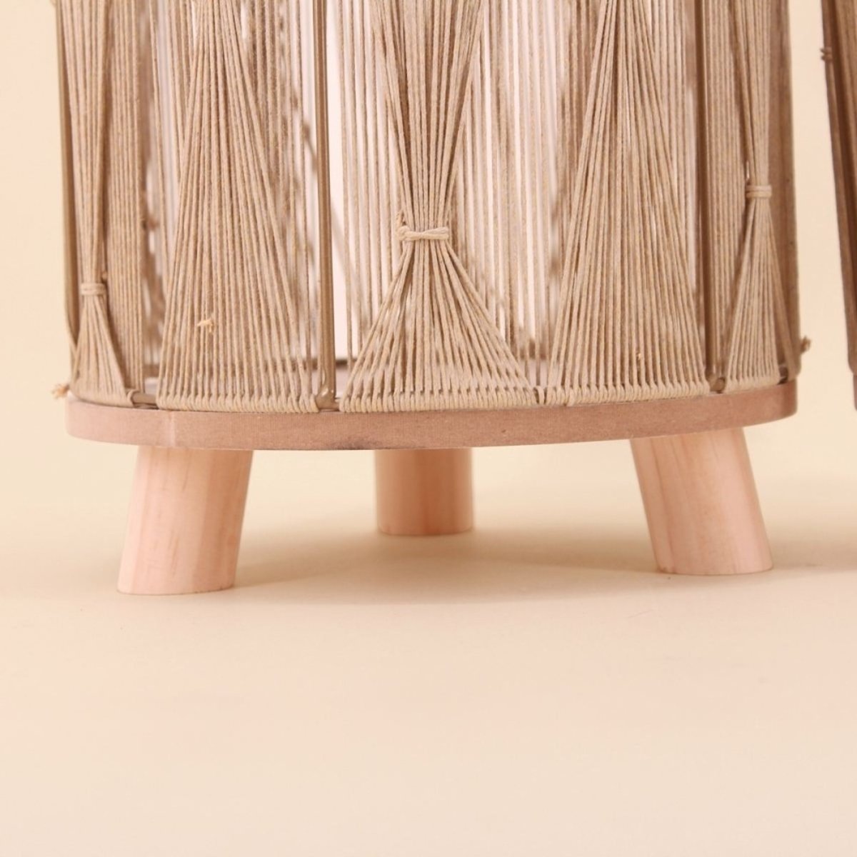 Cache-pot en corde 16x19cm beige, ORNAMI