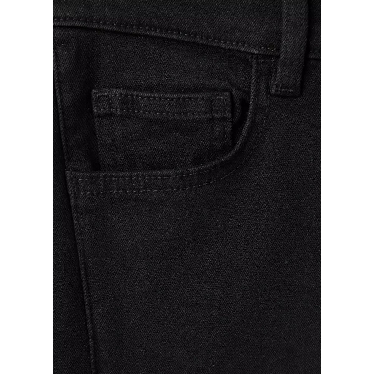 Jean flare délavage noir black denim, MANGO TEEN