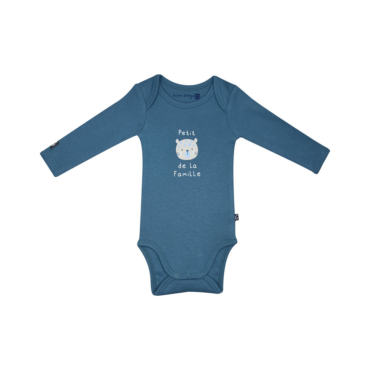 Lot de 3 bodies loÏc manches longues bebe bleu, SUCRE D'ORGE