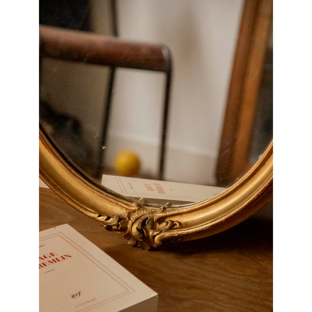 Miroir ancien au cadre doré Georges N°1417 - Bon état doré, DEBONGOUT