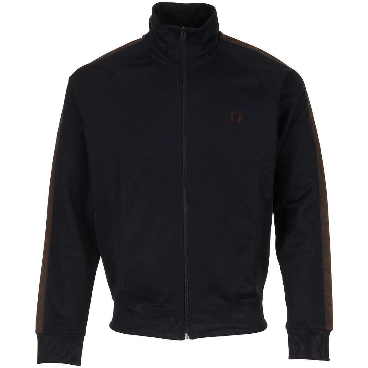 Veste Contrast Tape Track black navy, FRED PERRY