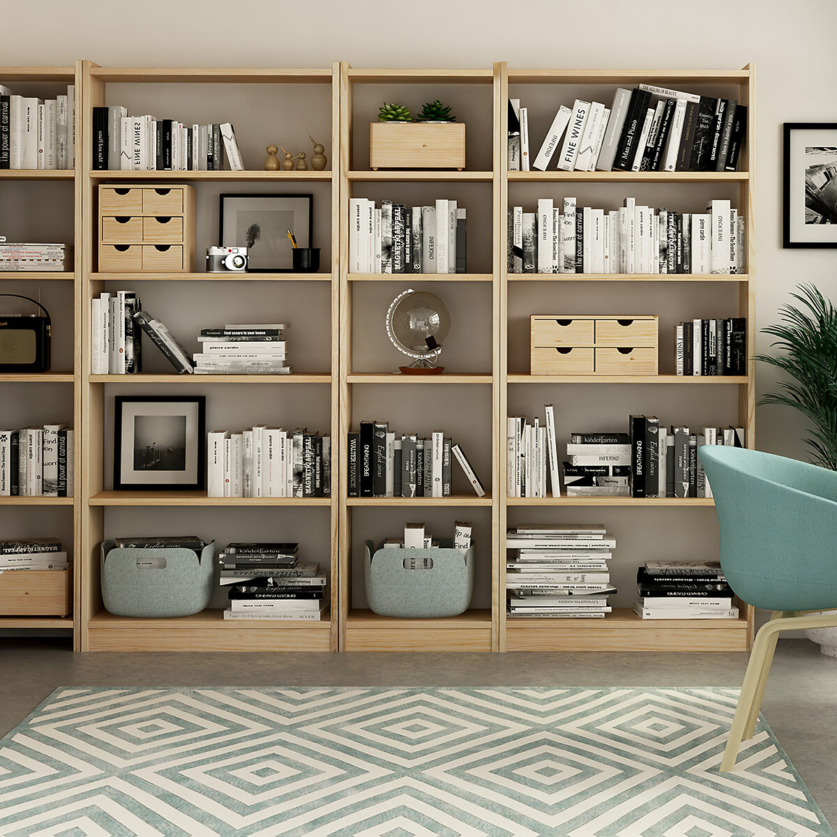 Etagère pin massif GALA-185X50 bois clair, EUROPE & NATURE