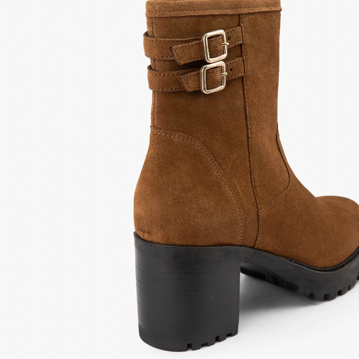 Bottine cuir velours LIVIA marron camel, MAISON TOUFET
