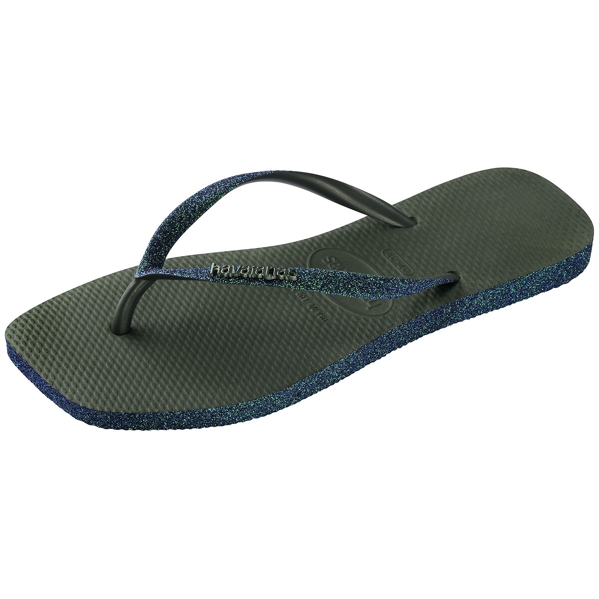 Tongs HAV SQUARE SPARKLE kaki, HAVAIANAS