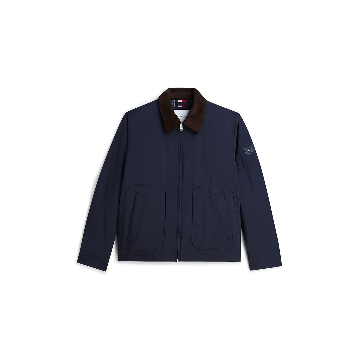 Giacca, collo a camicia a contrasto blu marino, TOMMY HILFIGER