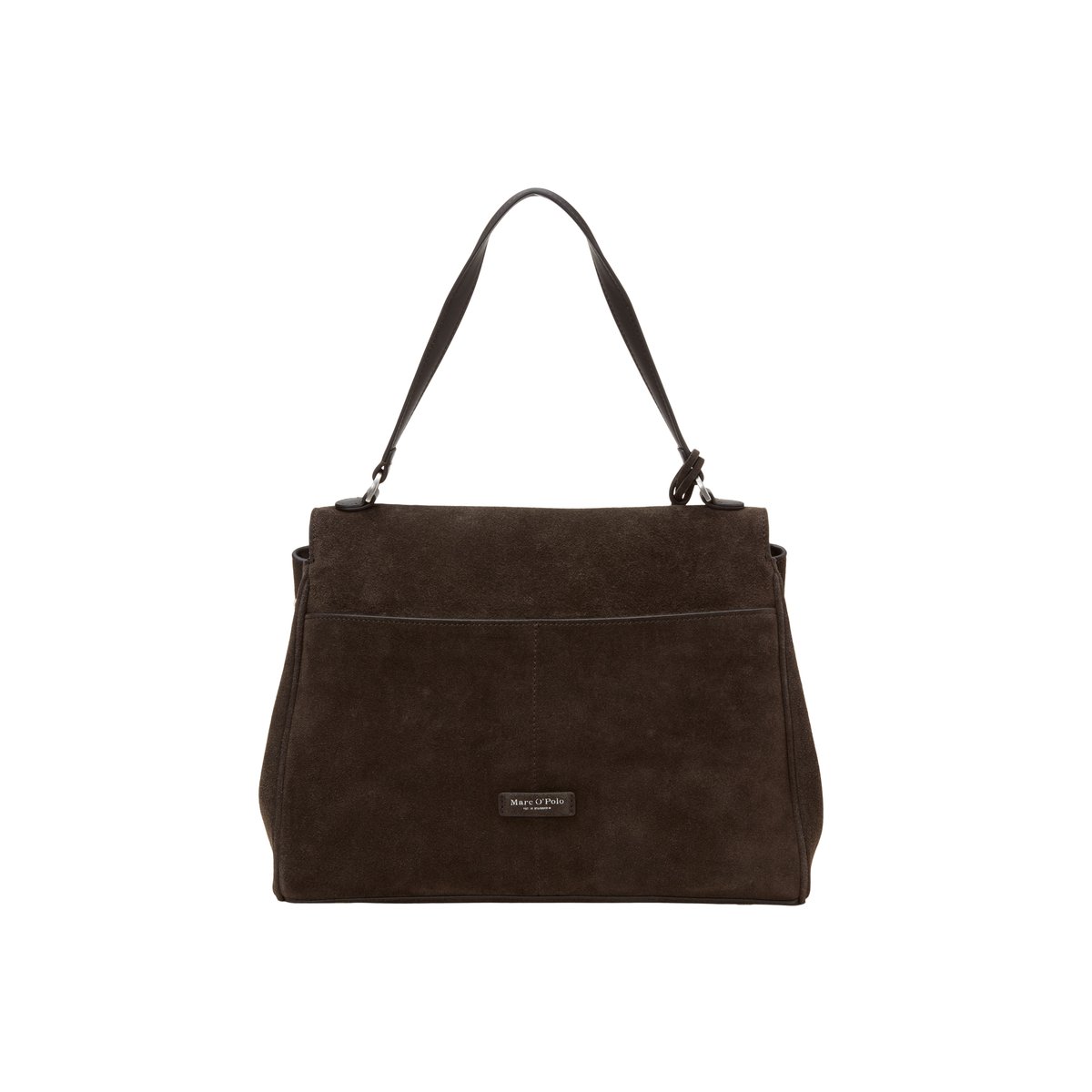 Sac à main modèle Goldy avec deux grands compartiments marron foncé, MARC O'POLO