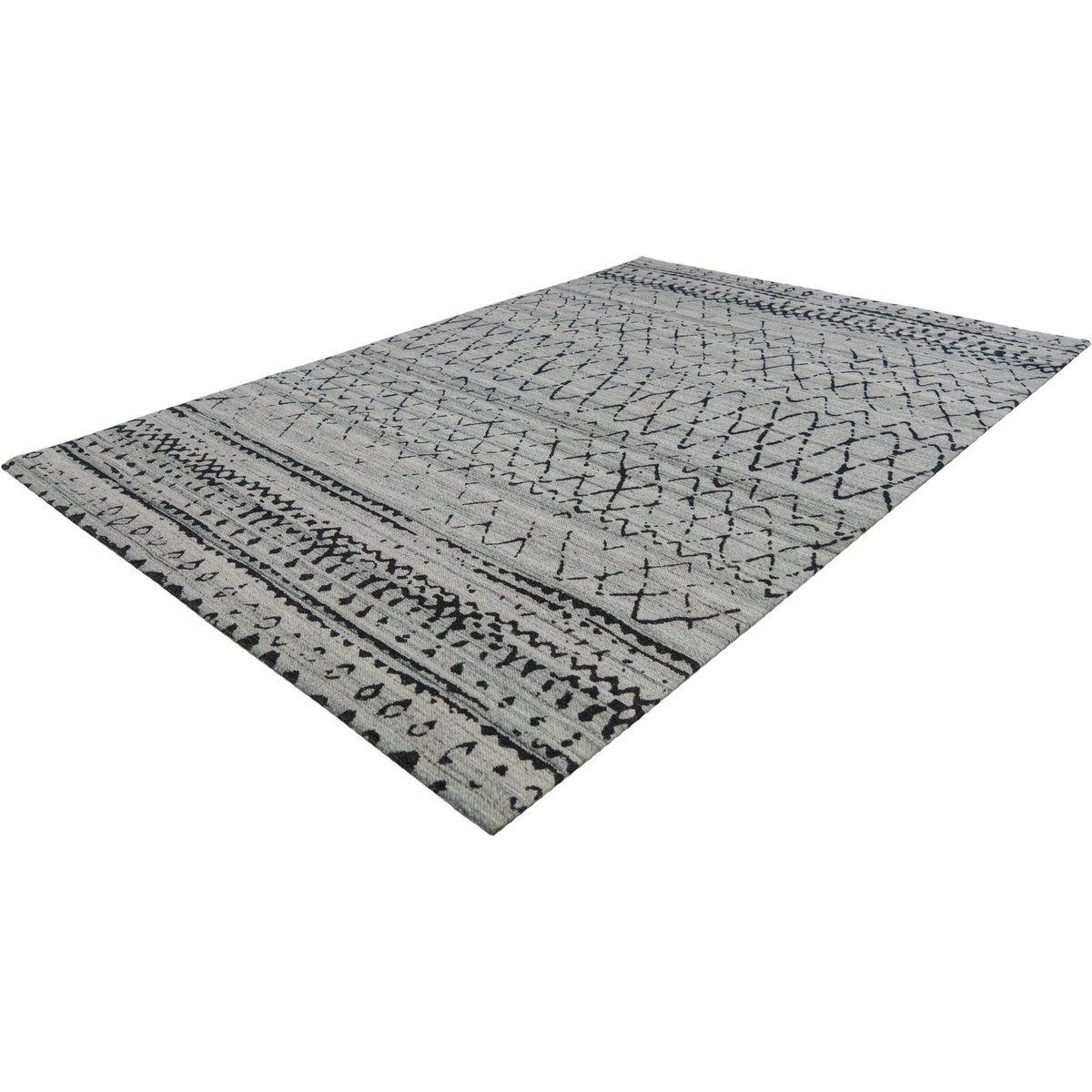 Tapis rectangulaire en laine PHOENIX blanc, gris, ARTE ESPINA