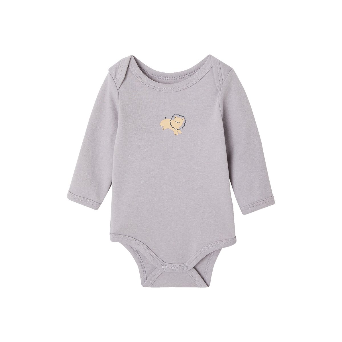 Lot de 5 bodies manches longues cappuccino, VERTBAUDET