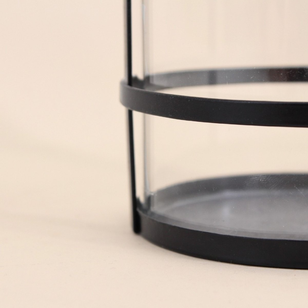 Lanterne en métal et verre 30x10cm noir, ORNAMI
