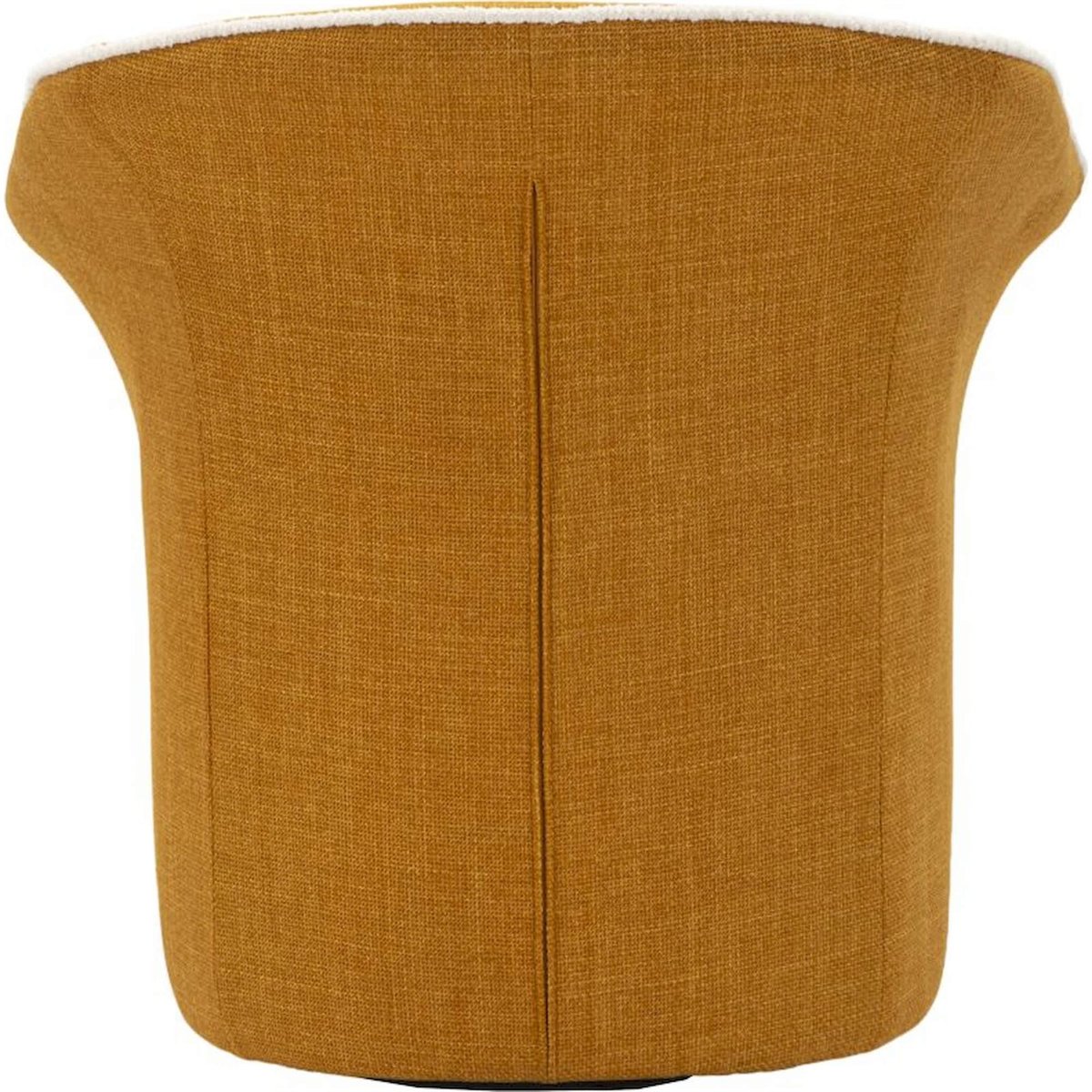 Fauteuil pivotant enveloppant socle en fer MODERN moutarde, RECOLLECTION