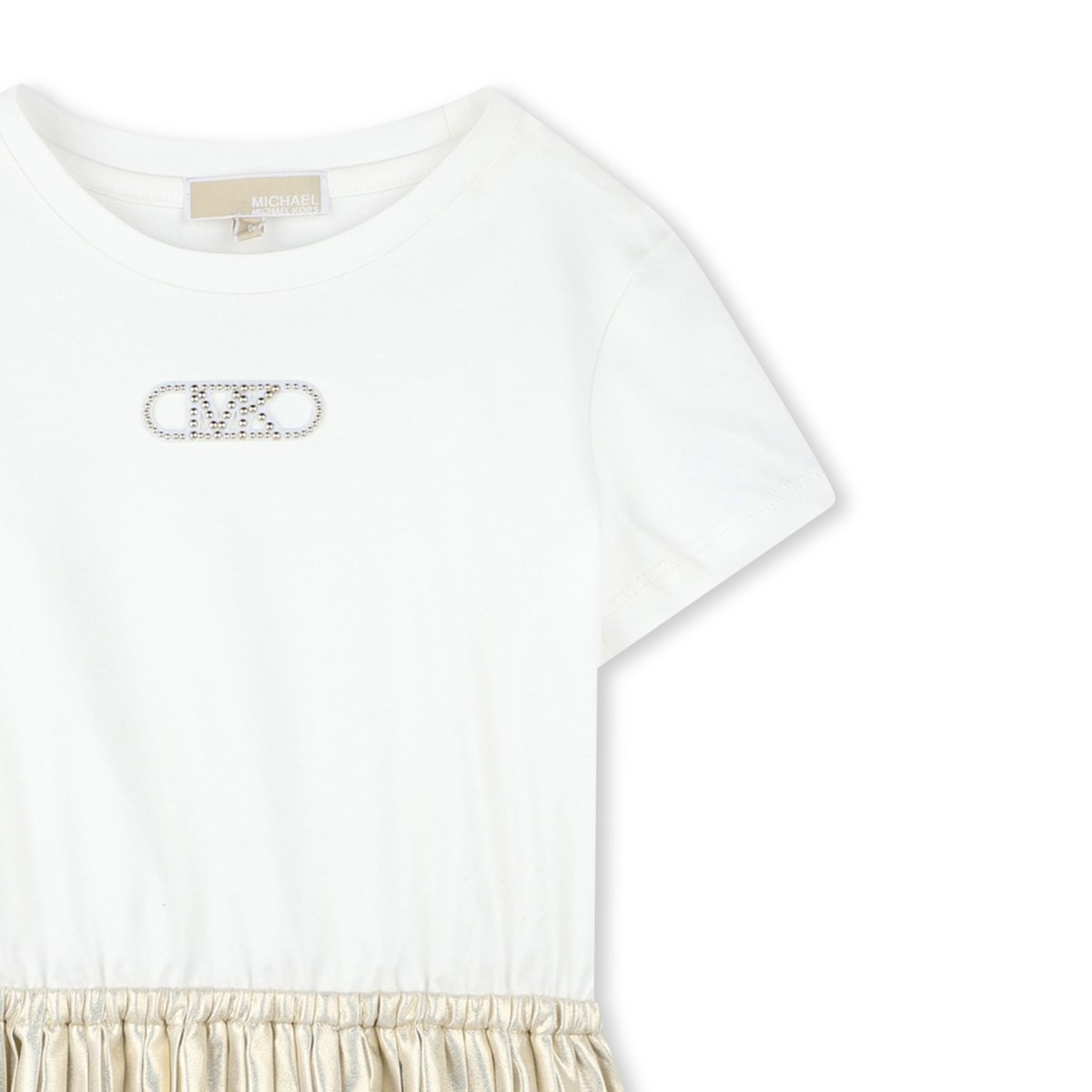 Robe à manches courtes ecru dore, MICHAEL KORS