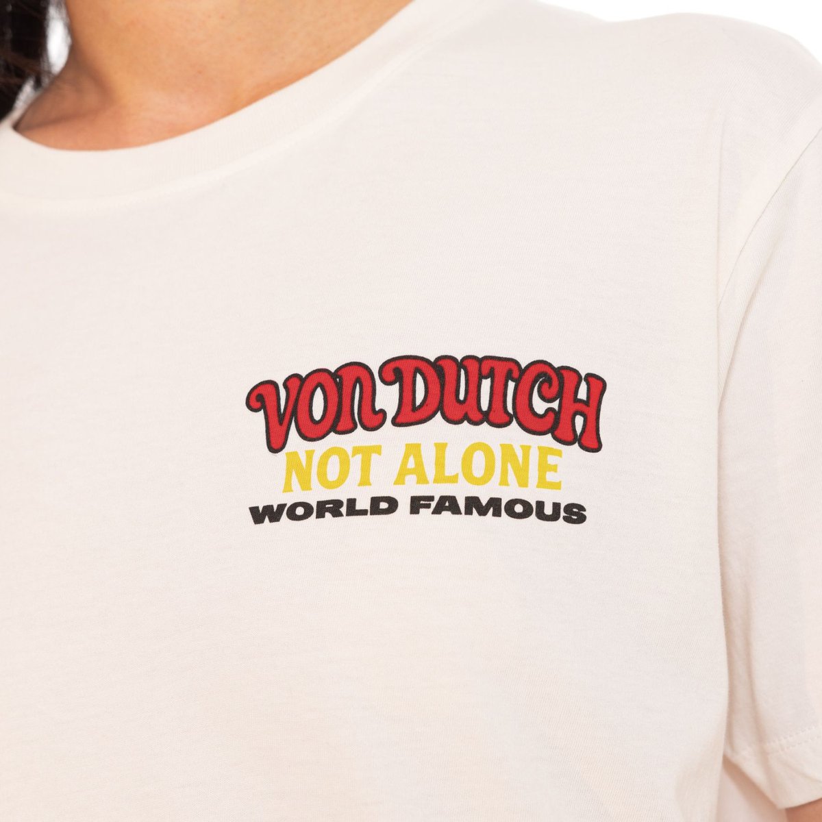 Tee Shirt coton FACE beige/jaune/rouge/noir, VON DUTCH