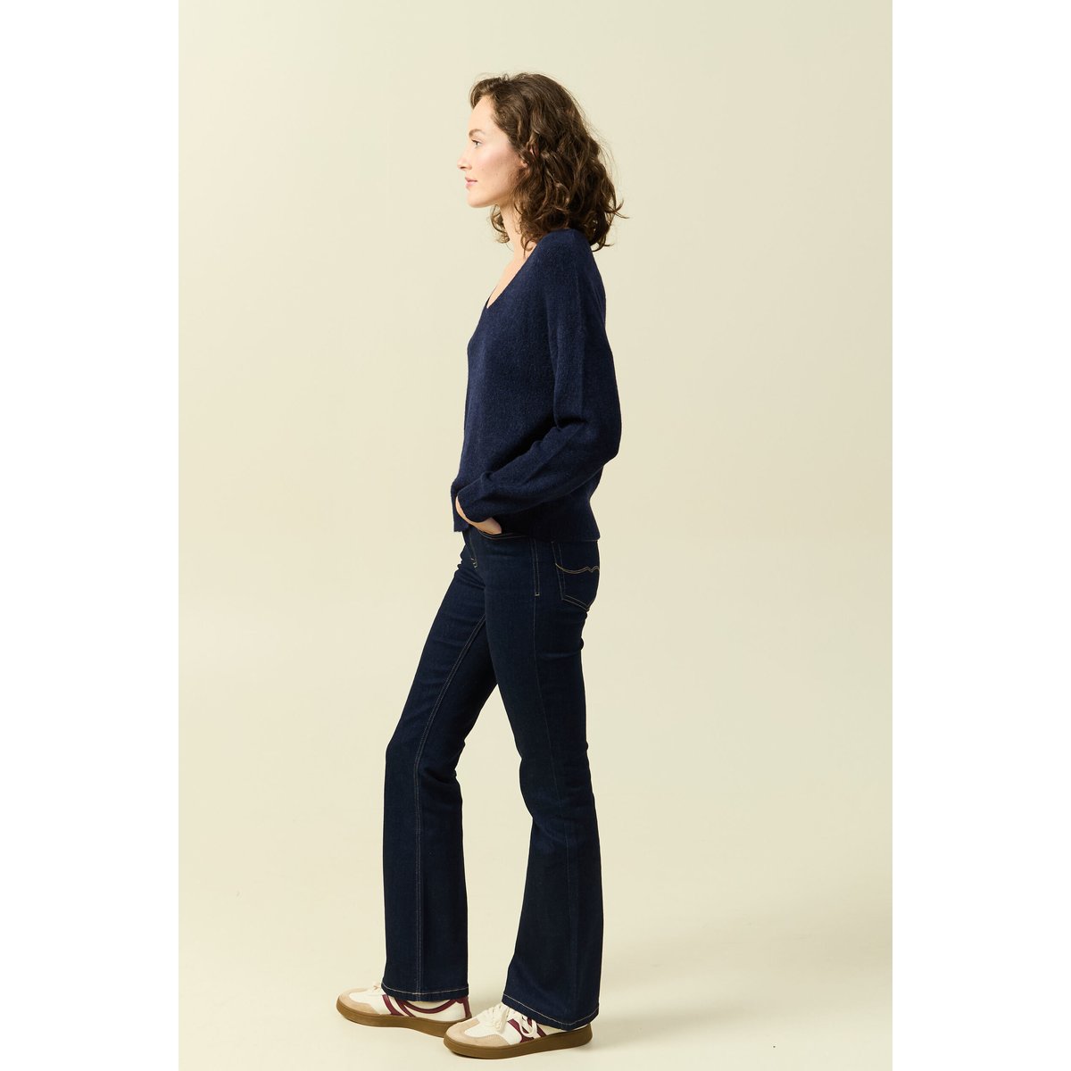Pull manches longues bleu marine, BONOBO