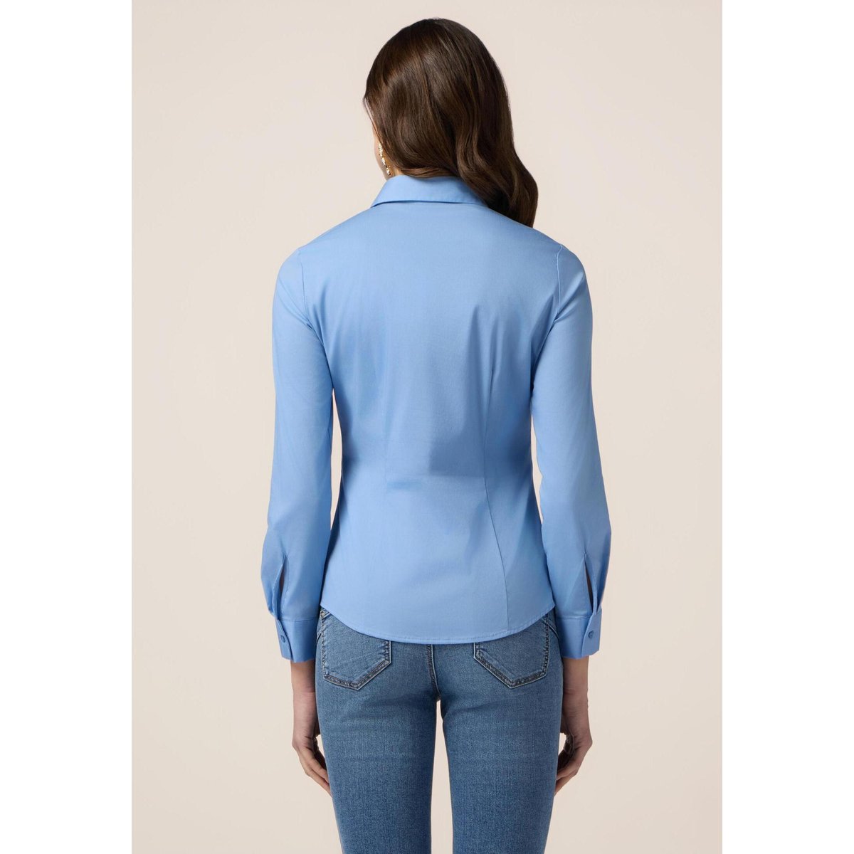 Chemise avec bouton bijou light - blue, OLTRE