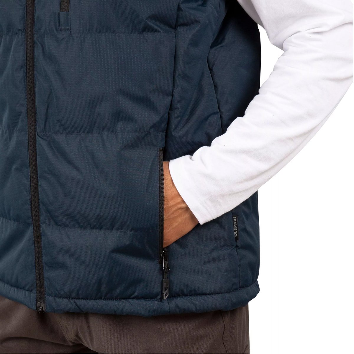 Doudoune Sans Manches Clasp bleu marine, TRESPASS