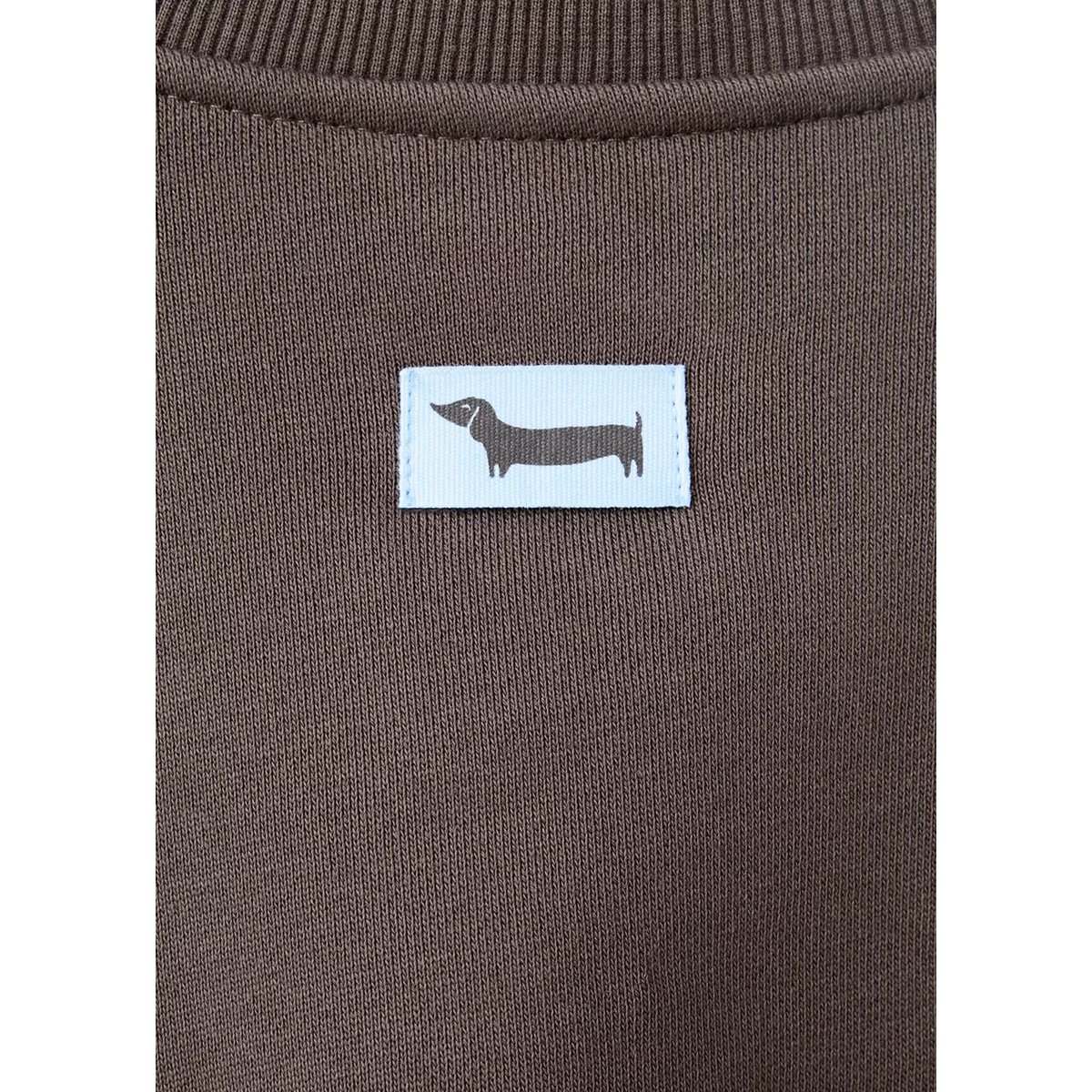 Sweat imprimé à ourlet froncé marron, MANGO KIDS