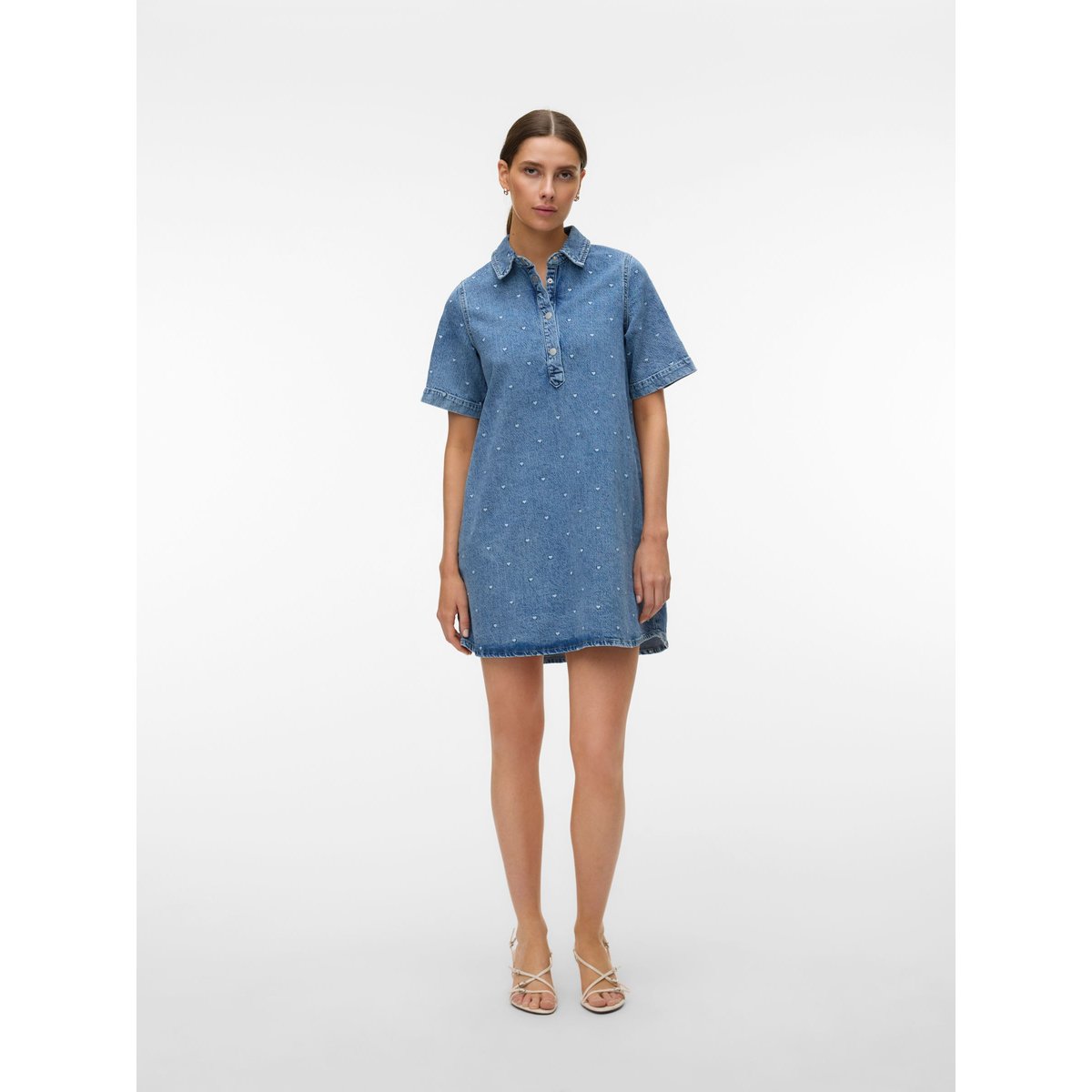Robe En Denim medium blue denim, VERO MODA