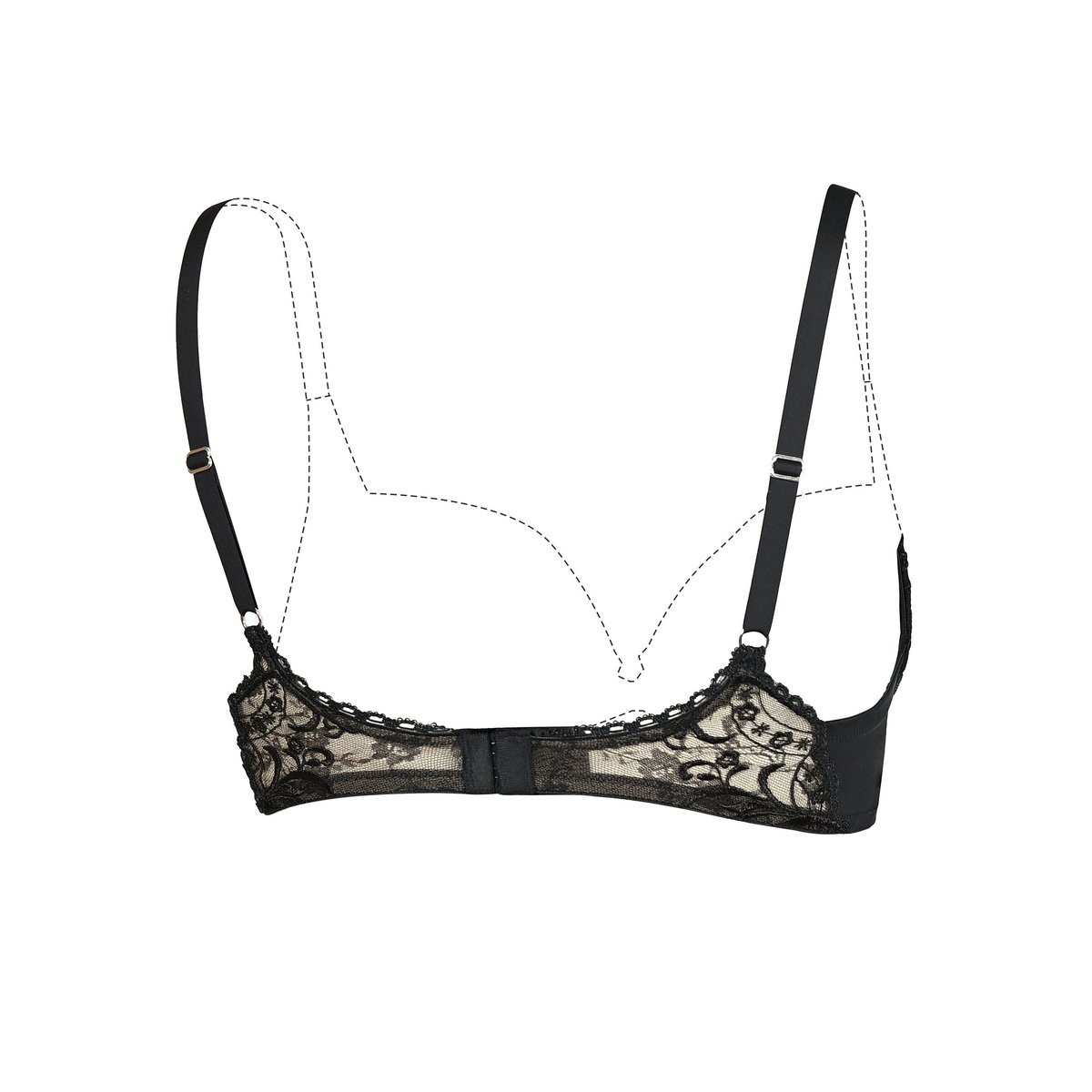 Soutien-gorge préformé Fame noir, LISCA