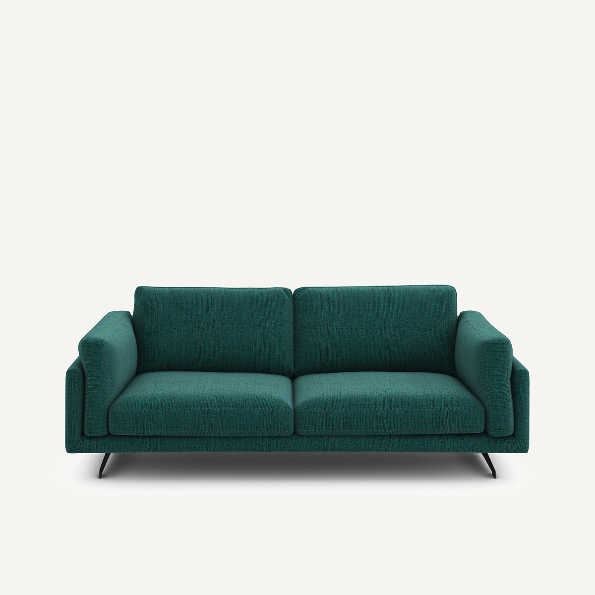 Sofa, 3- oder 4-sitzig, aus jaspiertem Canvas, CÉSAR dunkelgrün, AM.PM