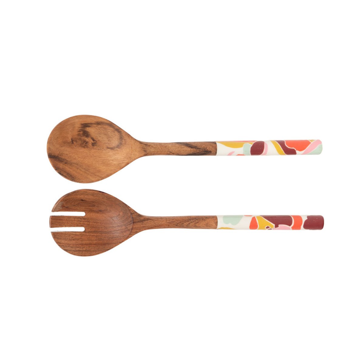 Lot de 2 couverts à salade Alexia marron, AMADEUS