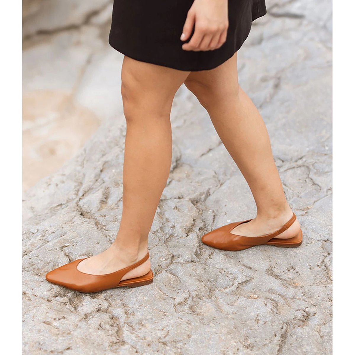 Slingback Cuir lisse MARIANA cognac, MAISON TOUFET