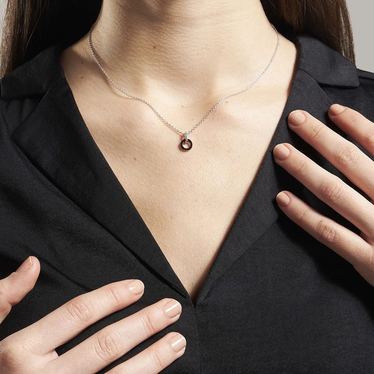 Colliers en Oxyde De Zirconium/argent et Oxyde de zirconium argent, CLEOR
