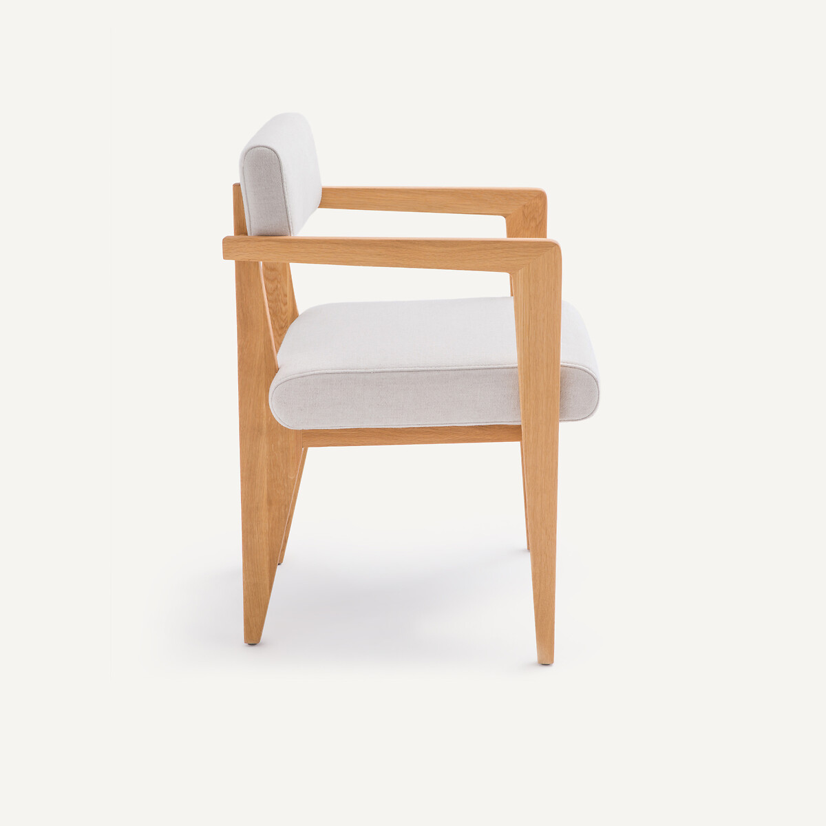 Poltrona da tavolo in rovere, cotone e lino, Izag naturale , AM.PM