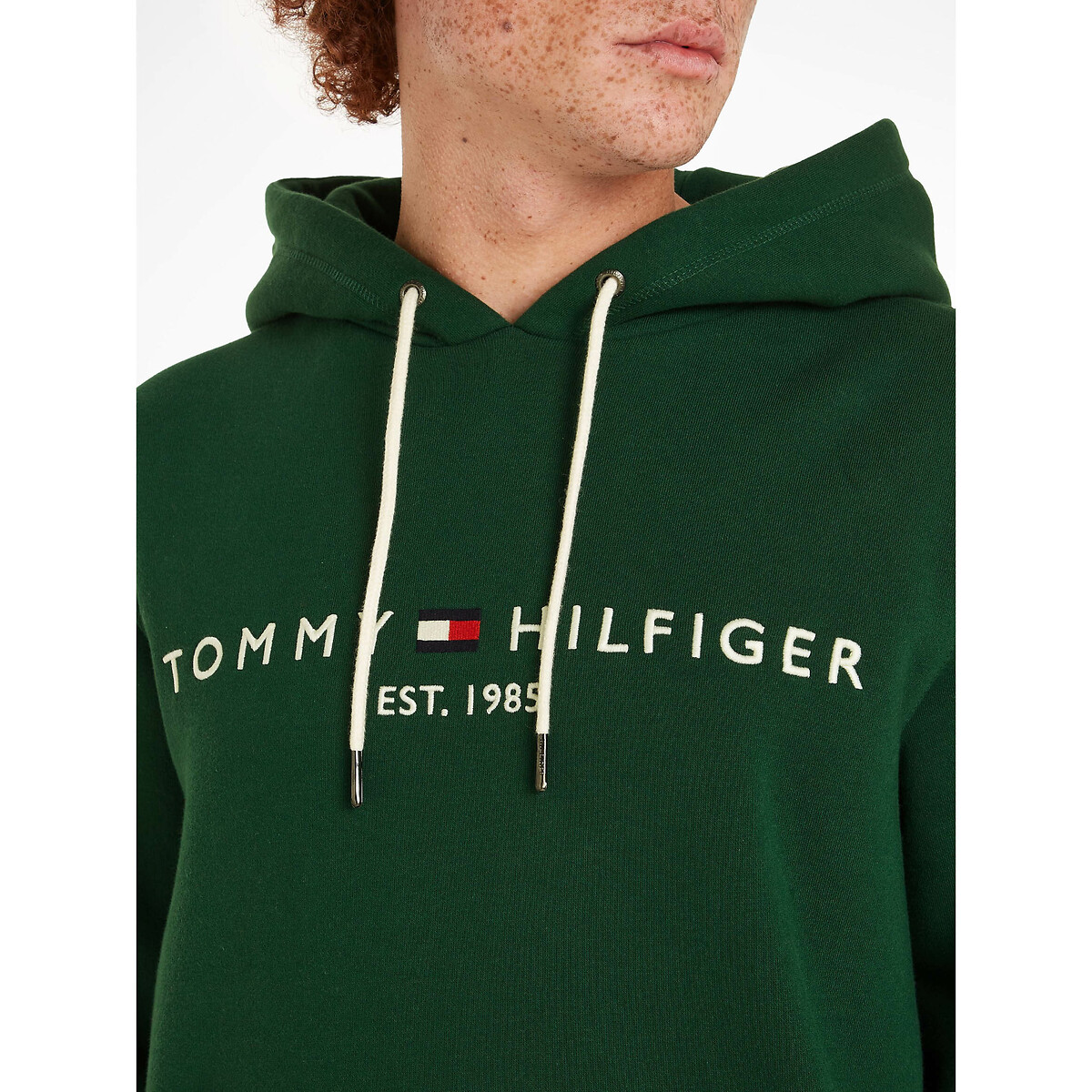 Sweat à capuche Tommy Logo vert, TOMMY HILFIGER