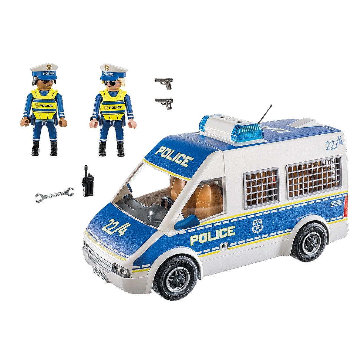 City Action Fourgon de police avec effets lumineux et sonores multicolore, PLAYMOBIL