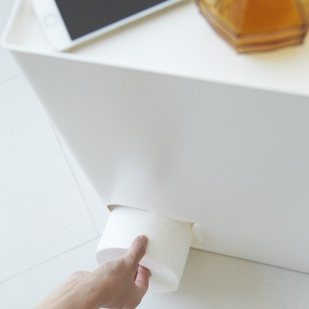 Réserve papier WC rangement design  Plate blanc, YAMAZAKI