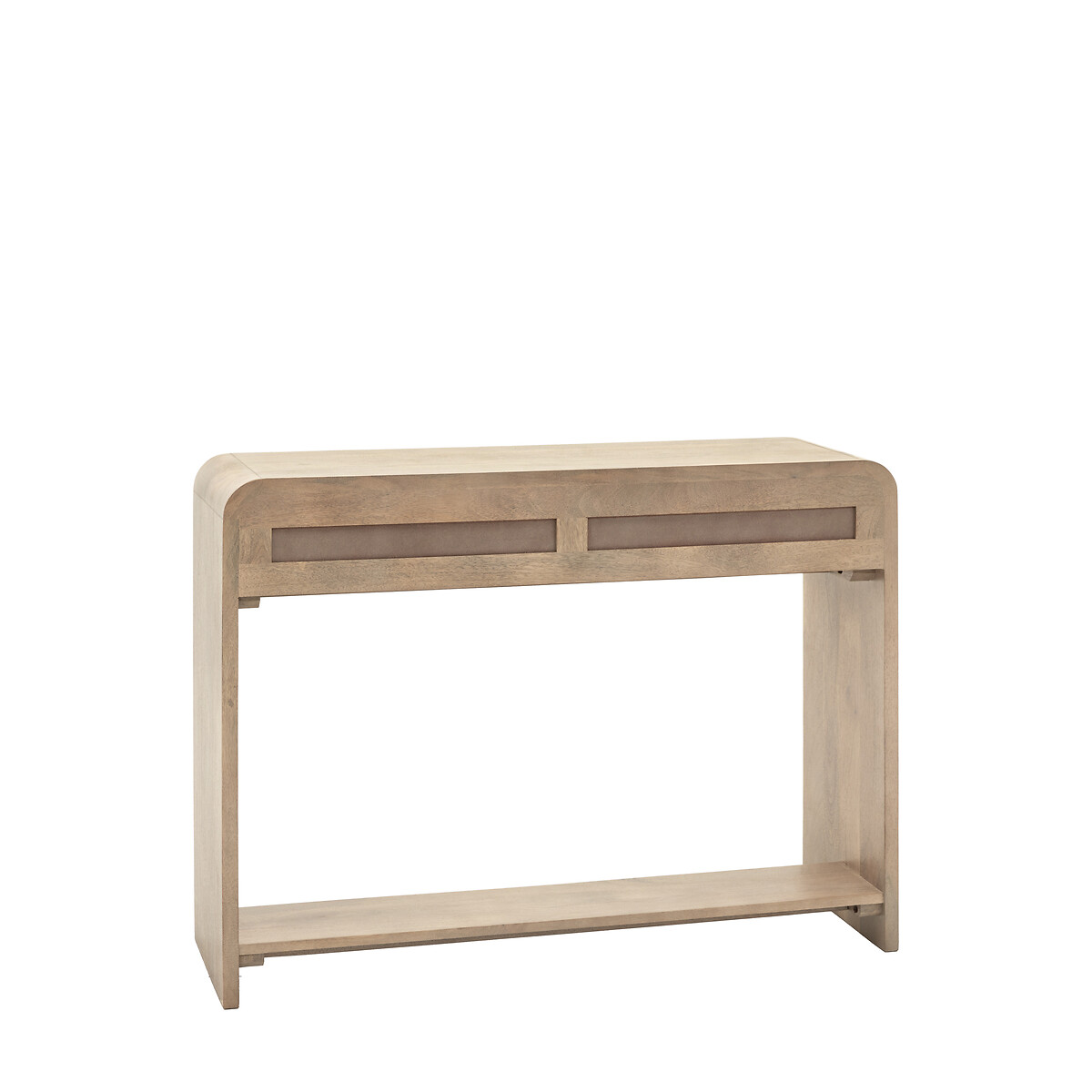 Corven Fluted Mango Wood 2 Drawer Console Table wood, SO'HOME