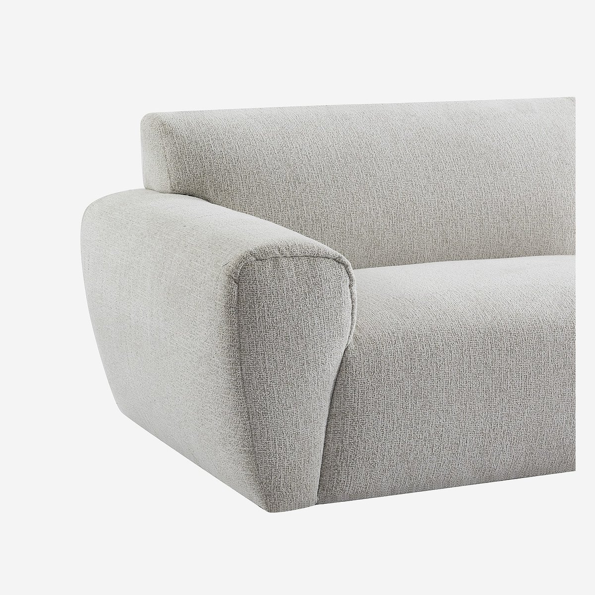 Canapé en tissu chenille AZALEE crème, HABITAT