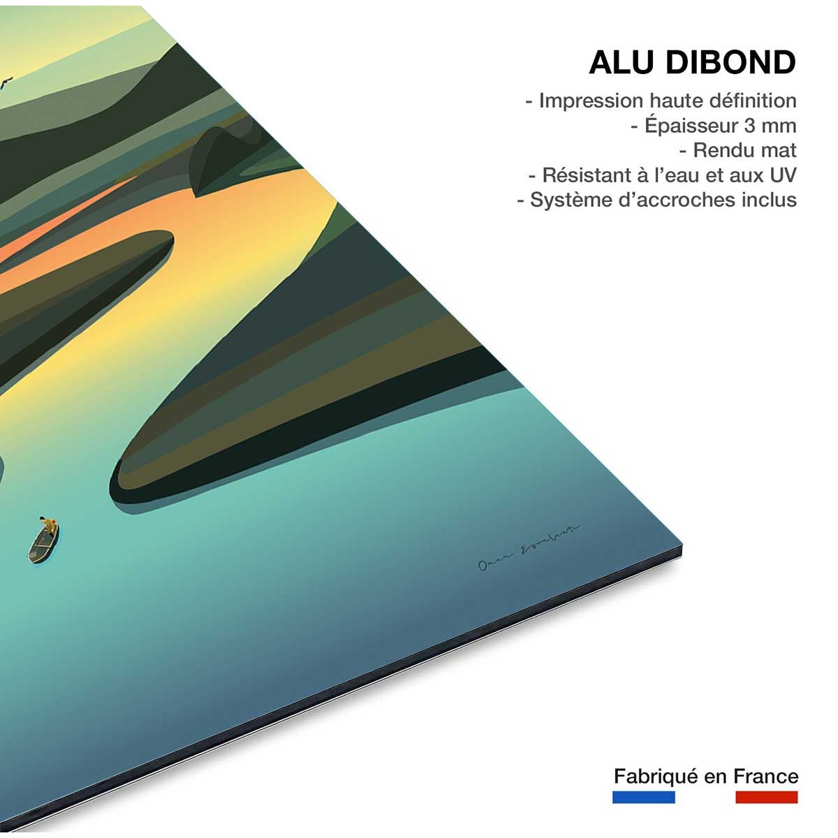 Tableau de voyage Fleuve d'Amazonie tableau alu dibond, HEXOA