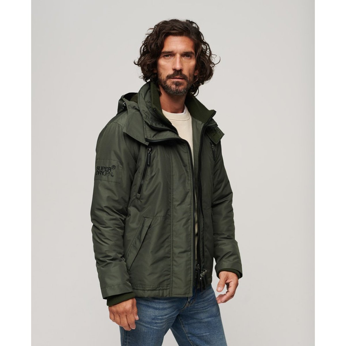 Veste Mountain SD Windcheater vert olive surplus, SUPERDRY