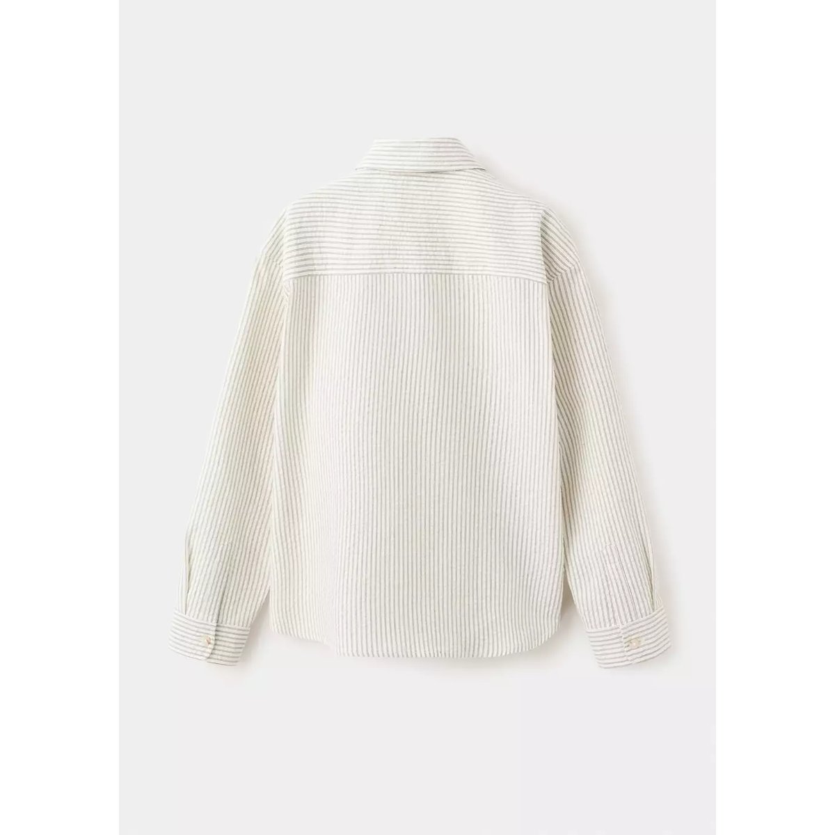 Chemise à rayures en coton écru, MANGO KIDS
