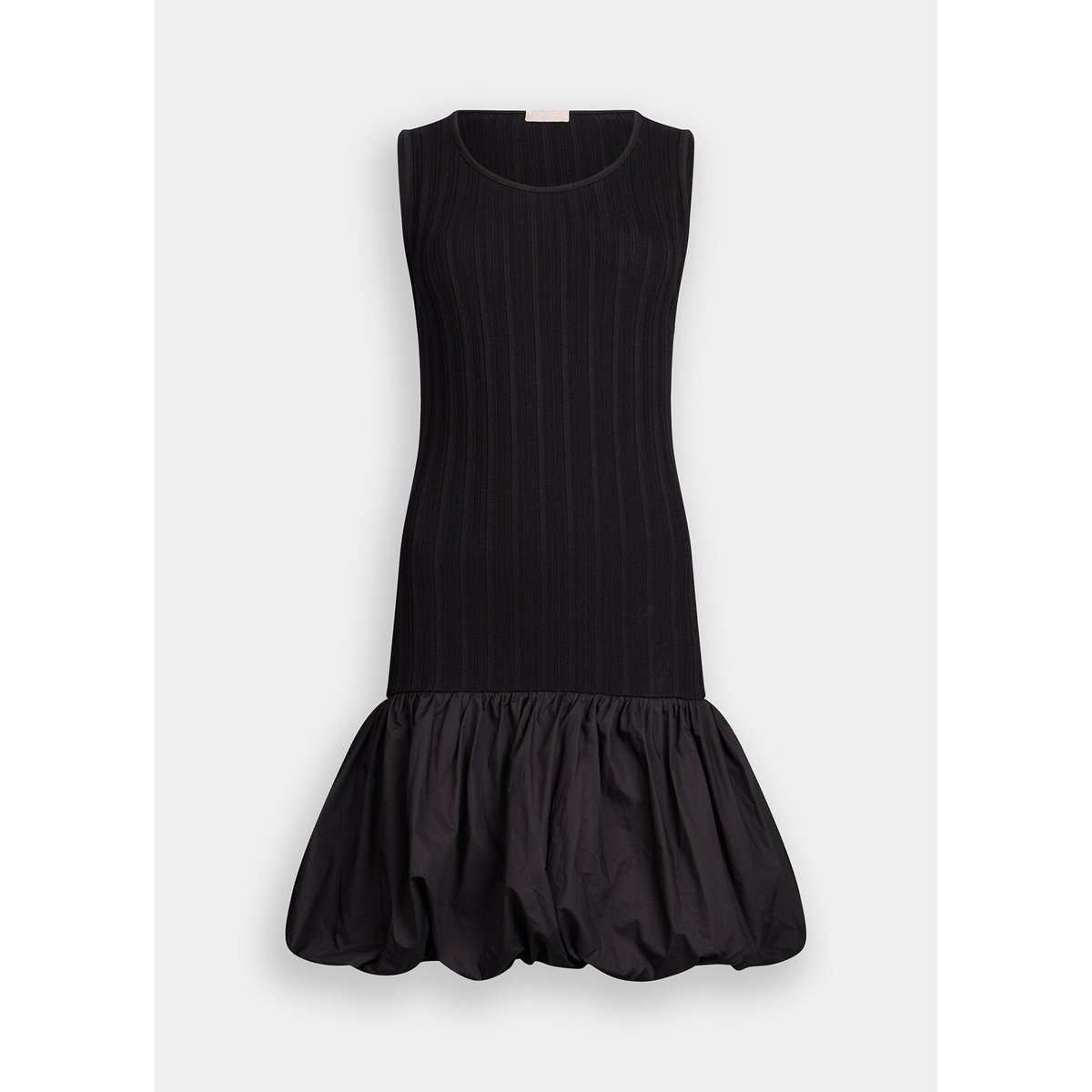 Robe courte en maille et popeline noir, LIU JO