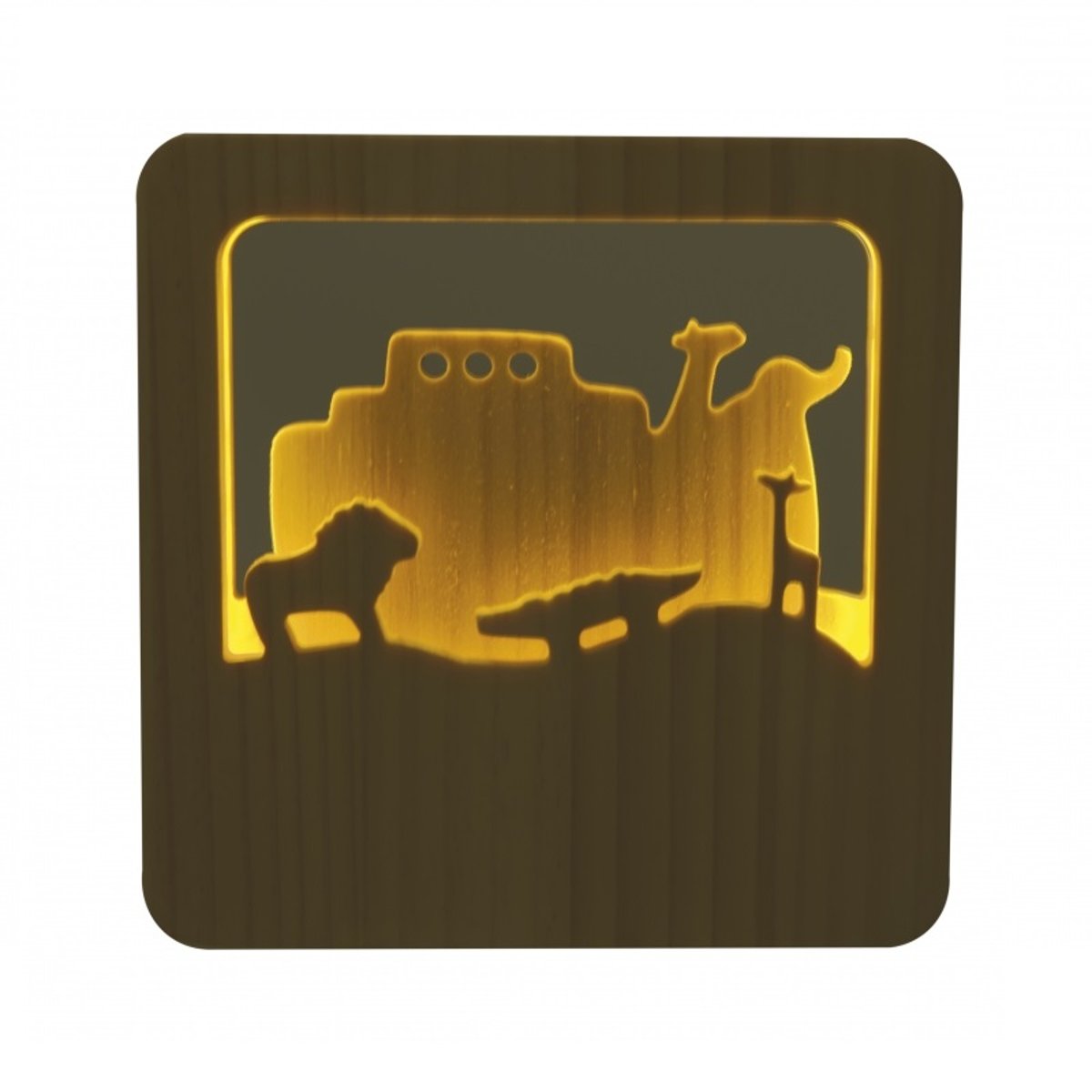 Veilleuse en bois Arche de Noé beige, EGMONT TOYS