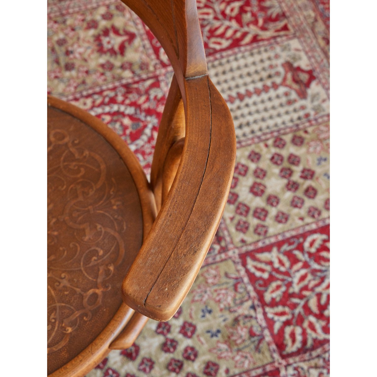 Fauteuil Thonet en bois Ernest N°961 - Bon état bois foncé, DEBONGOUT