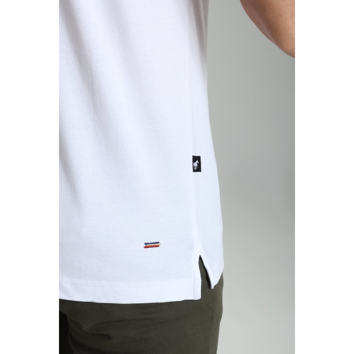 Polo manches courtes en coton PAT blanc, GENTLEMAN FARMER