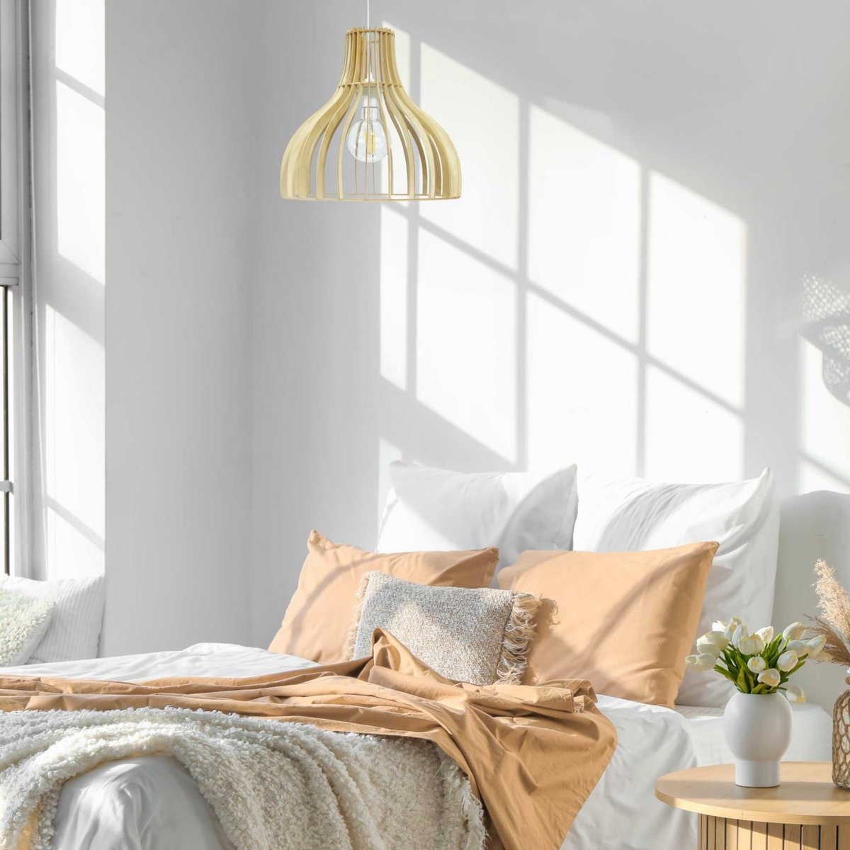 Suspension en bois de peuplier, BISTONE naturel, C-CREATION