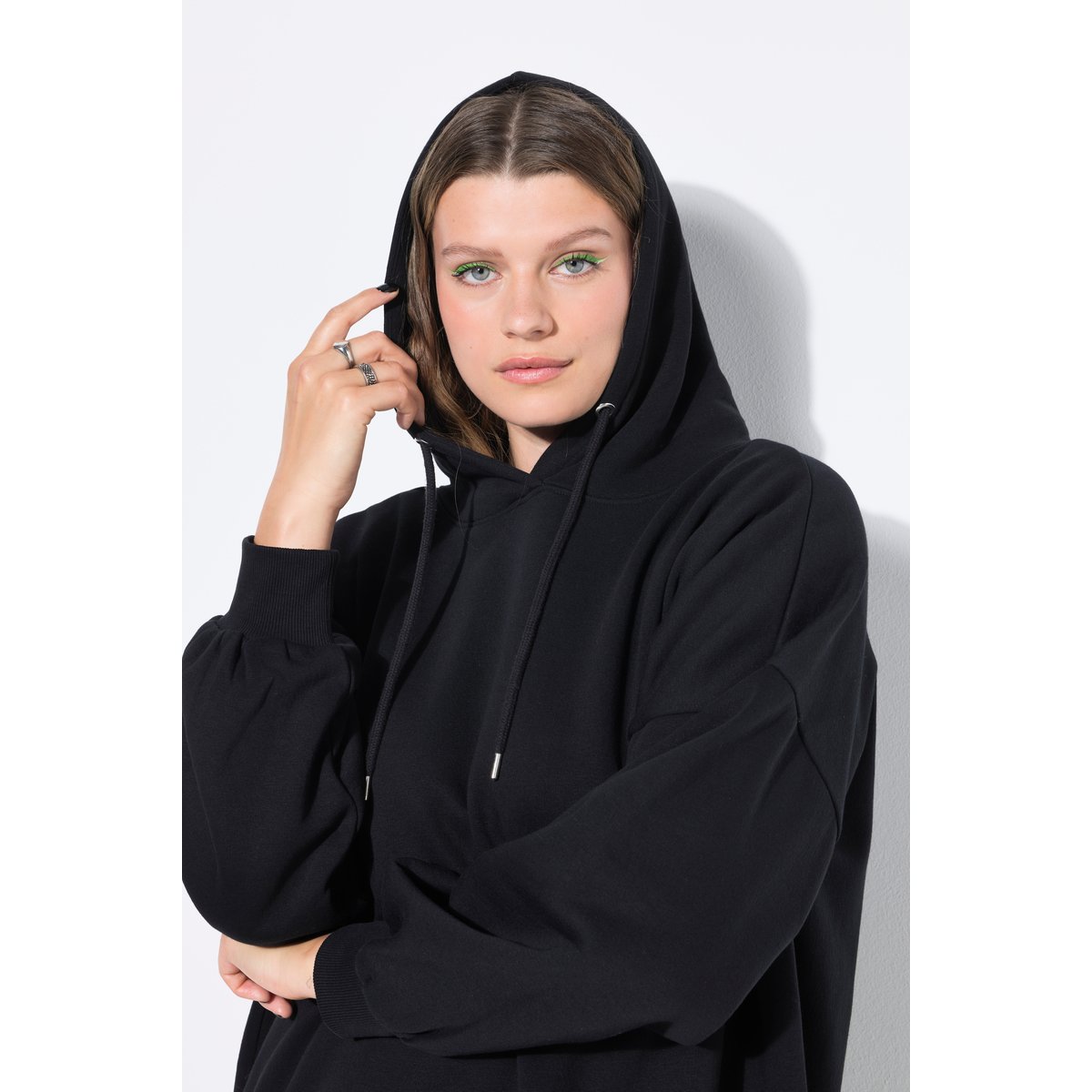 Sweat-shirt à capuche oversize noir, STUDIO UNTOLD