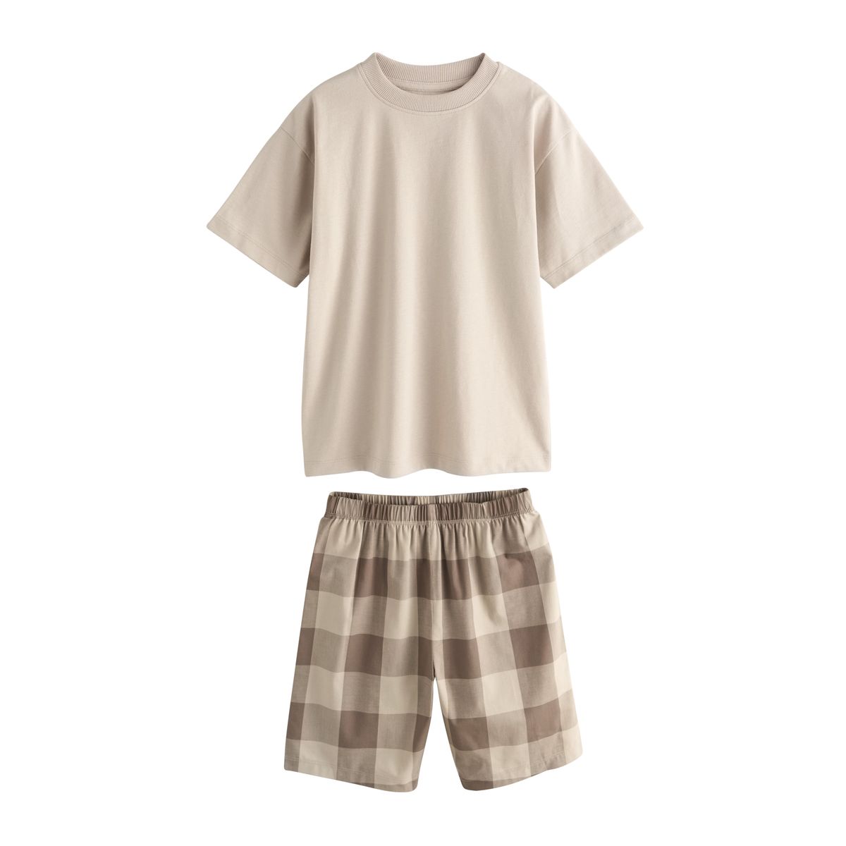 Pyjama short tissé, lot de 3 bleu/vert/pierre, NEXT