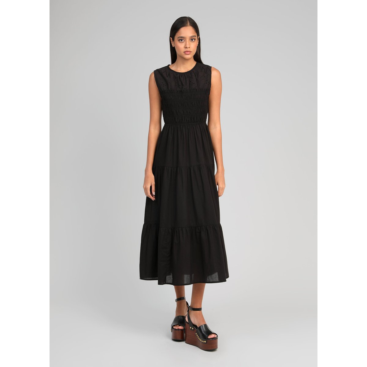 Robe Midi ODAMA noir, AN'GE