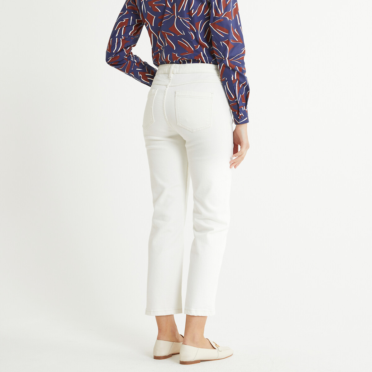 Jean large et raccourci taille standard ecru, ANNE WEYBURN