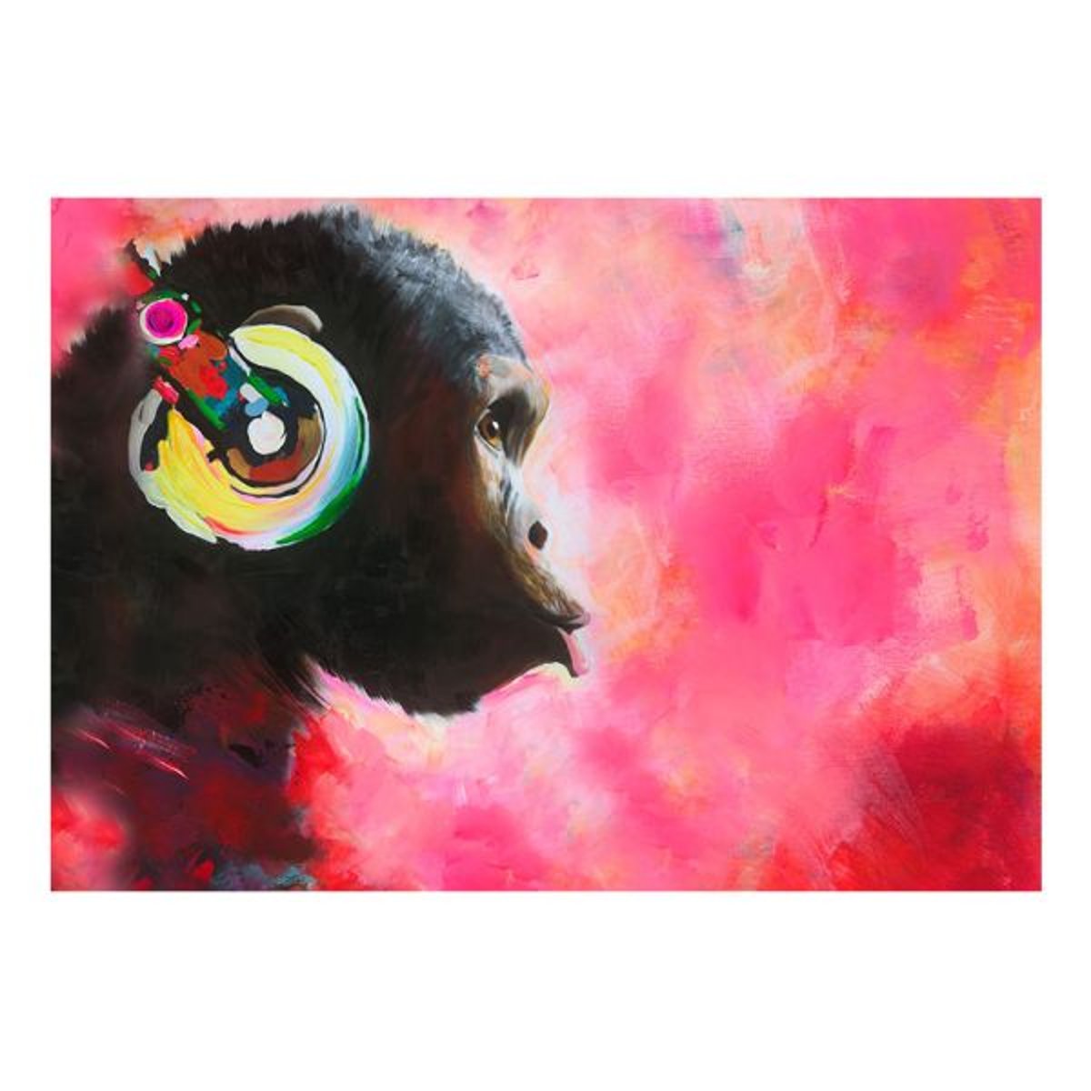 Papier peint intissé panoramique Animaux Music World rose, EDEN