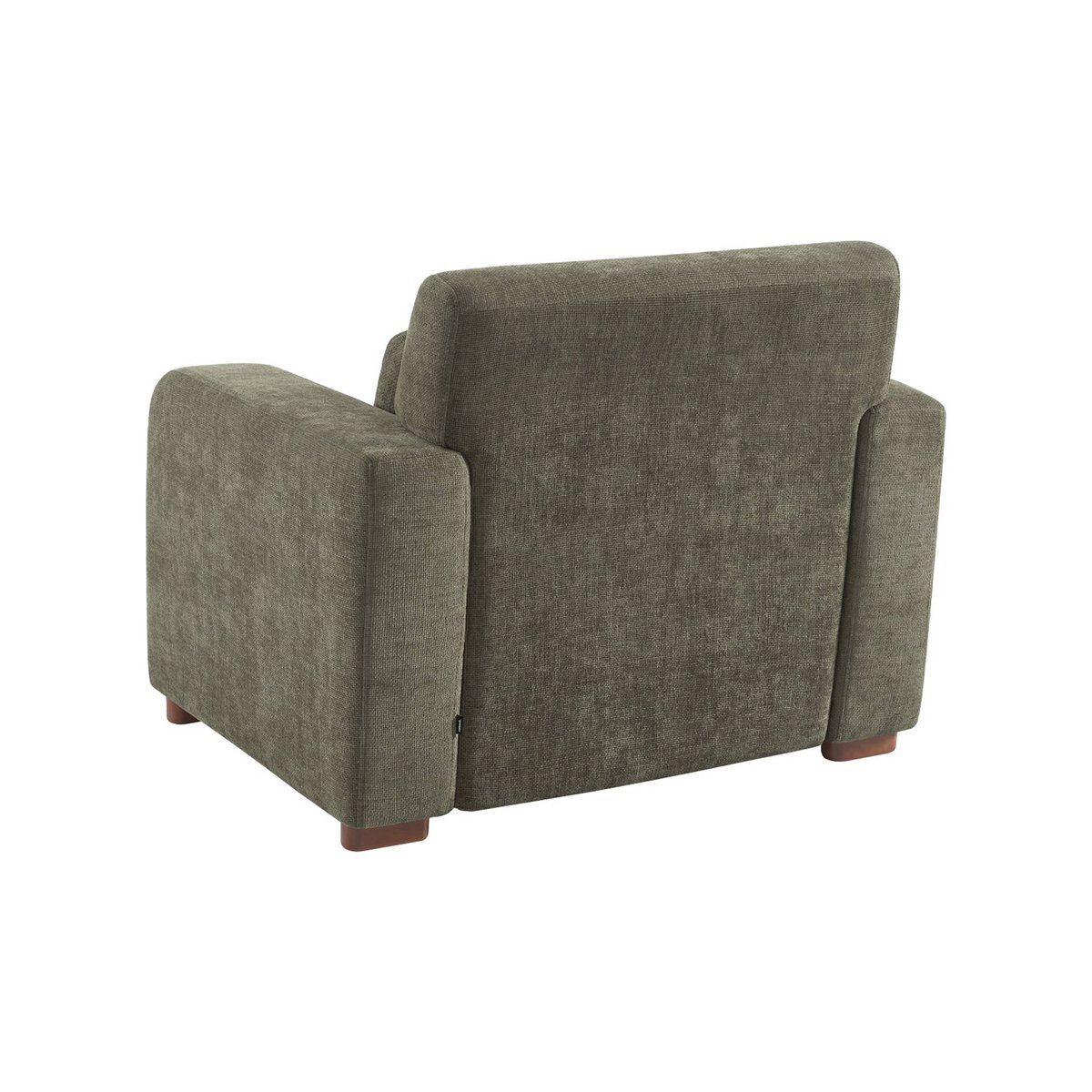 Fauteuil tissu pieds en bois d'hévéa 1 place DANY beige, SWEEEK