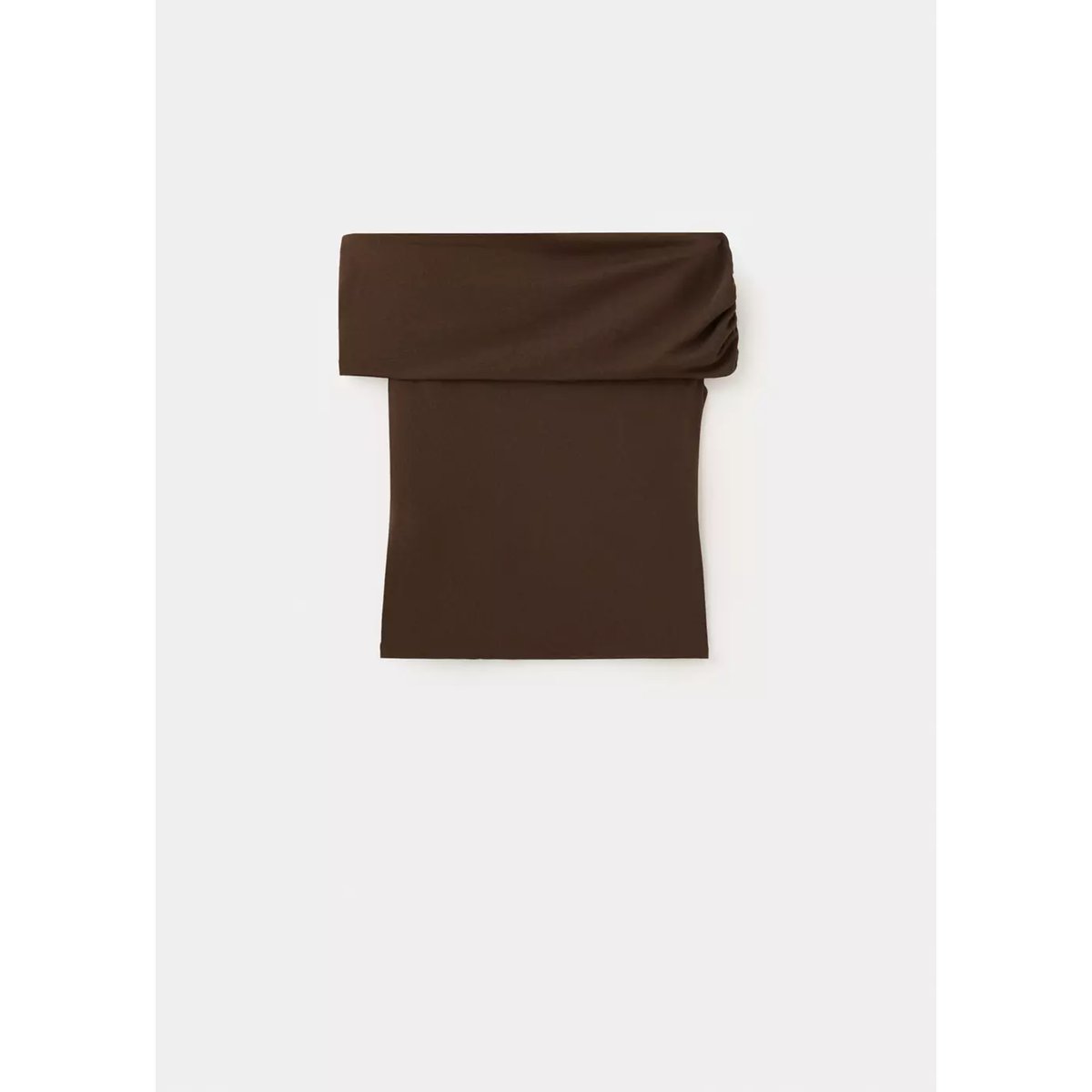 Top épaules dénudées marron, MANGO