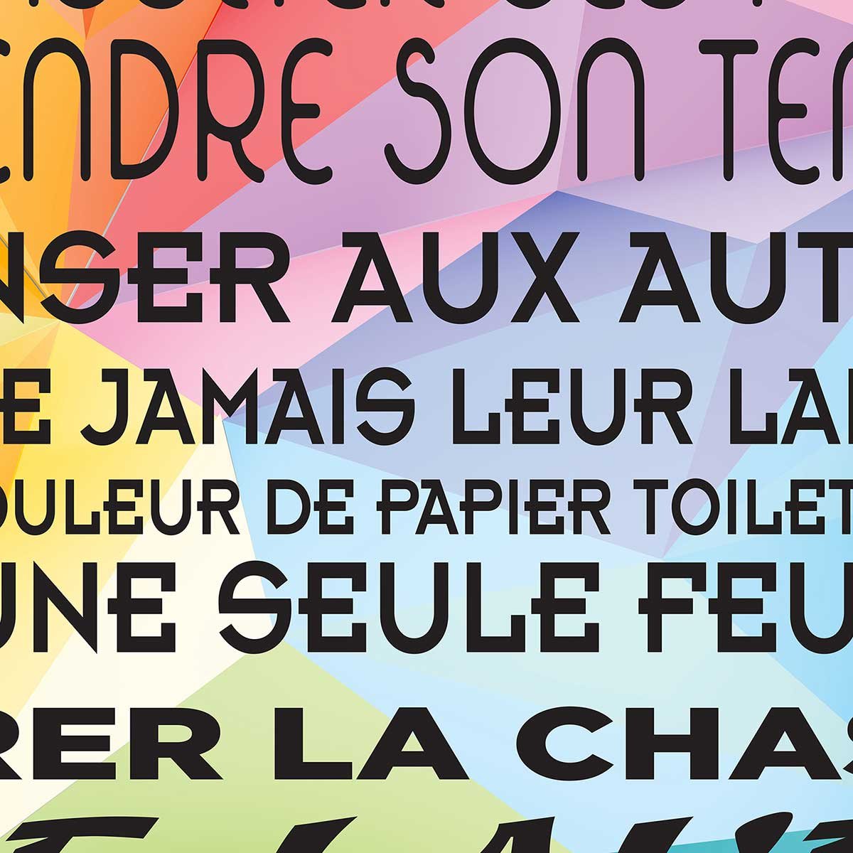 Affiche encadrée règles des toilettes version colorée affiche + cadre en métal - noir, HEXOA