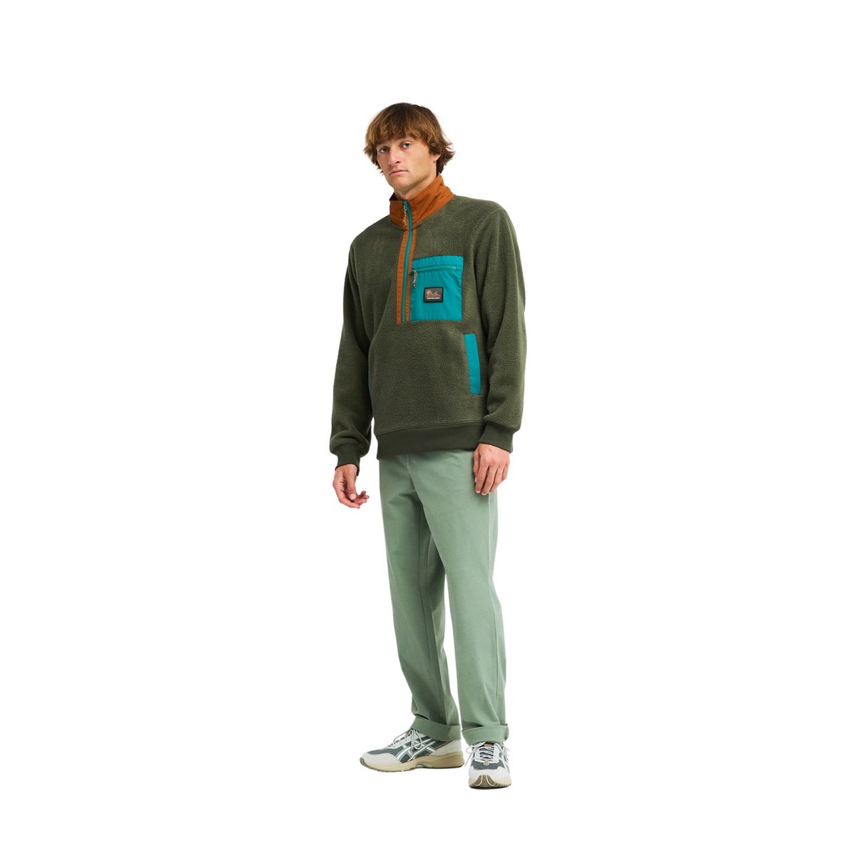 Polaire demi-zip BOUNDARY SHORE marron caramel cafe, BILLABONG